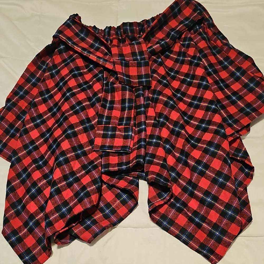 Flannel Sleeve Tie Skirt